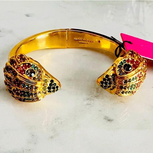 Kurt Geiger Jewelry - Kurt Geiger Eagle Head Crystal Cuff Bracelet Nwt Retail $148